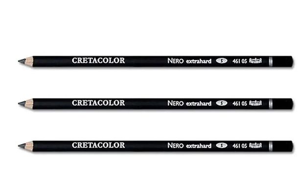Олівець графітний Cretacolor для малюнку Набір 3шт. Неро дуже твердий 5,