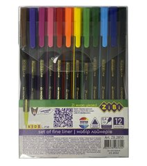 Капілярна ручка ZiBi Лінер Kids Line набір 12шт 0,4мм ZB.2850