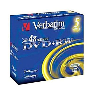 Диск DVD-R 4.7GB VERBATIM 16x Slim Color