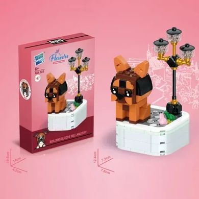 Конструктор 3D Blocks Улюблені песики 103H-7 Бульмастиф, кор. 20*14,5*4см, 199 деталей