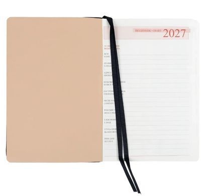 Щоденник 2027 А5 Leo Planner Aldento м'який AL25273*, Коричневый темный