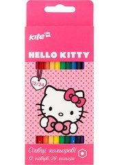 Олівці кольорові 12шт/24кол. Kite Hello Kitty двусторонні.HK17-054