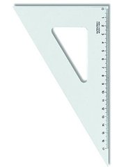 Трикутник 17см АТЛАС пластиковий прозорий К9030
