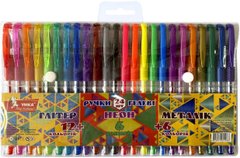 Ручки в наборе 24цв гель Умка Glitter + Neon + Metallic ГР54