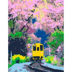 Картина раскраска по номерам на холсте - 35*45см Rosa Premium N00013174 Яркий поезд
