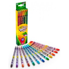 Карандаши цветные 12цв. Crayola выкручивающиеся с ластиком 68-7508