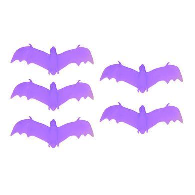 Хеловін Набір декор елементів Halloween Кажан 4,5*13см 6шт, асорті №24-512
