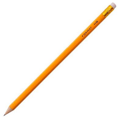 Олівець простий з гумкою FORMAT HB помаранчевий F18302