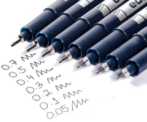 Ручка капиллярная Edding линер Drawliner Черный 0,2мм e-1880/0,05