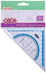 Треугольник 45 градусов 14cм ZiBi + транспортир ZB.5623-14