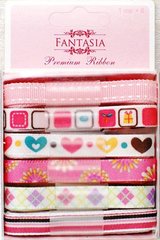 Набір стрічок з тканини Fantasia ribbon 'Солодощі' 6 шт, 1м