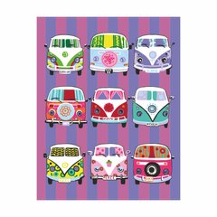 Картина раскраска по номерам на холсте - 35*45см Rosa +GiftBox Premium N0001349 Hippy buses