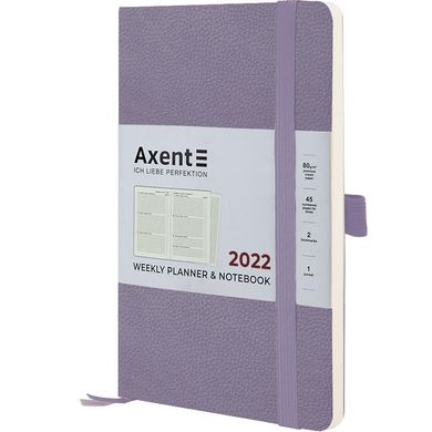 Щотижневик 12,5*19,5 Axent 2022 Partner Soft Skin 8509-22-**-A, Фіолетовий