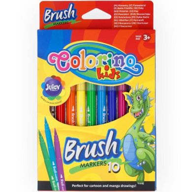 Фломастери 10кол. Colorino змінна лінія напису Brushс 65610