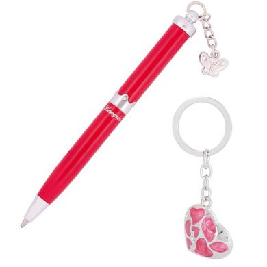 Ручки в наборе Langres Romance 1шт+брелок красный LS.122020-05