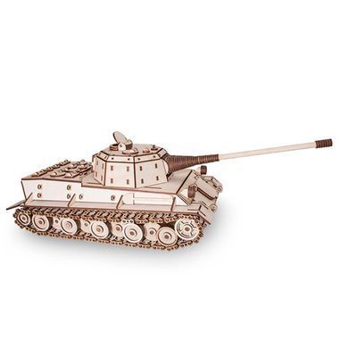 Деревянная сборная механическая 3D модель EVA Eco-Wood-Art TANK LOWE with glue 000044