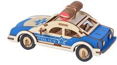 Модель 3D дерев'янна сборна WoodCraft XB-G015H Поліцейська машина 16,6*8,5*7,5см