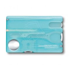 Victorinox Swisscard Nailcare 82 мм 10 предметов голубой прозр. + ножн. + ручка Vx07240.T21