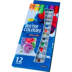 Краски акварельные набор 12 цв. Bertand в тубах по 12мл Water Colours W912N