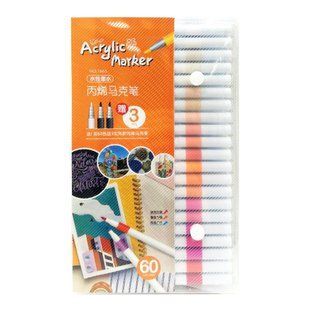 Маркер акриловий Acrylic Marker набір 60шт 1665-60/912-60