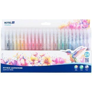 Акрилові ручки Kite набір 24шт Creative 1мм K-1296
