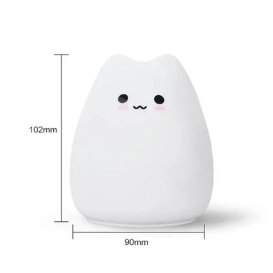 Ночник детский силиконовый Котик Little Cat Silicone LED Light Multicolors 730669 (на батарейках)