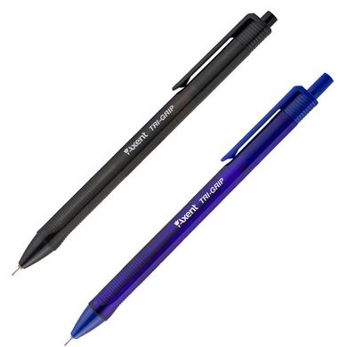 Ручка шариковая масленая Axent Tri-Grip автоматическая AB1081, Синий