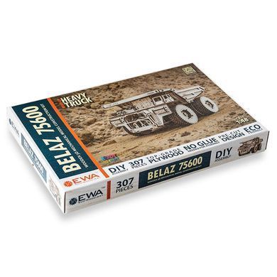 Деревянная сборная механическая 3D модель EVA Eco-Wood-Art BELAZ 75600 000082