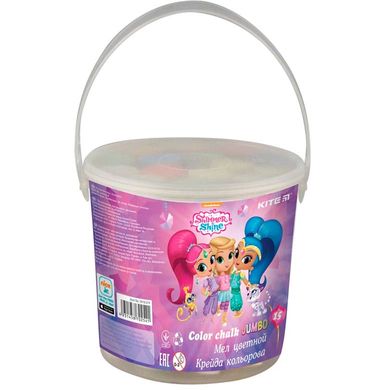 Крейда кол. 15шт. Kite Jumbo у пласт відрі Shimmer&Shine SH18-074