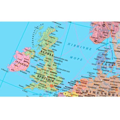 КАРТА Політична карта Європи 65*45см А2 ЛАМІНАЦИЯ М1:10000000