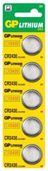 Батарейка (таблетка) GP 1шт CR2430-U5 літієва