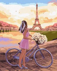 Картина раскраска по номерам на холсте - 40*50см Идейка КН2607 Романтика в Париже
