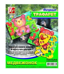Трафарет фигурный Медвежонок и друзья ЛУЧ 18С 1208-08