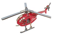 Модель 3D дерев'янна сборна WoodCraft XA-G032H Гелікоптер-1 29,1*21,3*10,3см