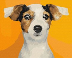 Картина раскраска по номерам на холсте - 40*50см BrushMe BS52379 Портрет любимой собачки