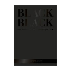 Склейка-блок Fabriano mixed media Black 20*20см 20л. 300г/м2 гладкая фактура 19100389