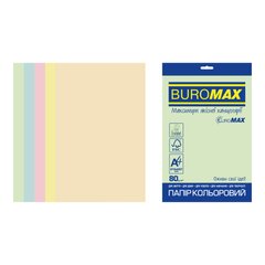Бумага цветная для принтера Микс А4 80г/м 20л. Euromax Радуга 5*4л. Пастель BM.2721220E-99