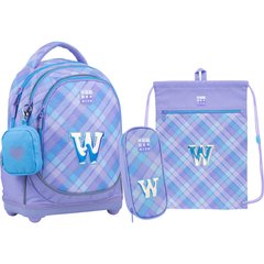 Школьный набор: рюкзак+пенал+сумка д/обуви Kite мод 724 Wonder Kite W check SET_WK22-724S-1