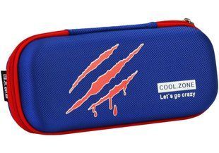 Пенал с тиснением 1 отделение без наполнения Cool For School B-8010-*, Голубой