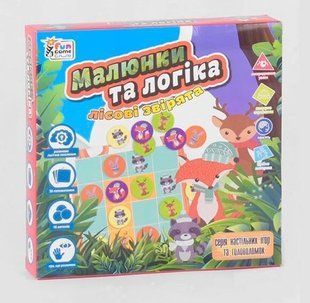 Развивающая игра 4FUN Game Club Рисунки и логика, Лесные зверята (укр) UKB-B 0032