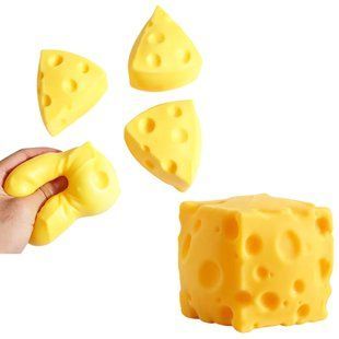 Сквиш антистресс Сыр резиновый Cheese 7см ассорти 14072-2