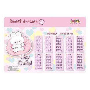 Подложка на стол Kidis пластиковая 42,5*29см с таблицей умножения Hey Cutie 13577