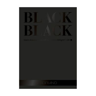 Склейка-блок FABRIANO mixed media Black 20*20см 20арк 300г/м2 гладкий 19100389