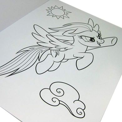 Книжка-розмальовка 21*27,5см ПЕРО 4арк My Little Pony, водяна розмальовка (бірюзова) укр. 629956