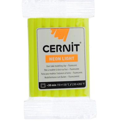 Глина полимерная Cernit Neon Light 56гр Неон CR-0930056***, бирюзовый неон