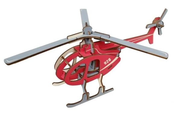 Модель 3D дерев'янна сборна WoodCraft XA-G032H Гелікоптер-1 29,1*21,3*10,3см