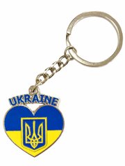Брелок металлический ЛИДЕР Ukraine сердце 4 см №506-1