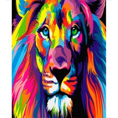 Алмазная живопись мозаика по номерам на холсте 40*50см Sultani ST-00115 Разноцветный лев