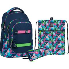Школьный набор: рюкзак+пенал+сумка д/обуви Kite мод 727 Wonder Kite Bright SET_WK22-727M-1