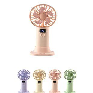 Вентилятор ручний Desktop Fan з диспеєм (аккум, USB) 16см асорті 1855/N96